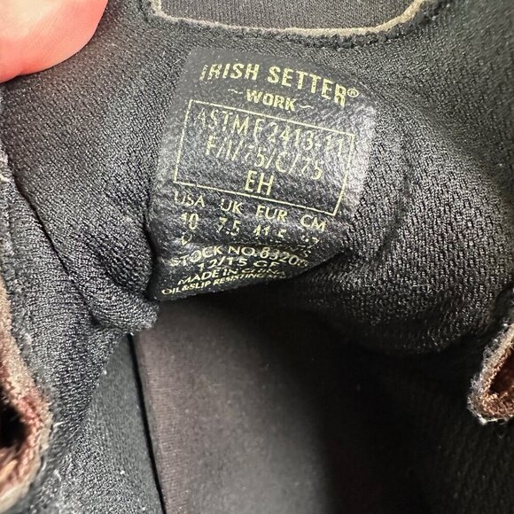 Irish Setter Work Boots Womens 10 Steel Toe Brown Heavy Waterproof Leather 83200 - Picture 7 of 7